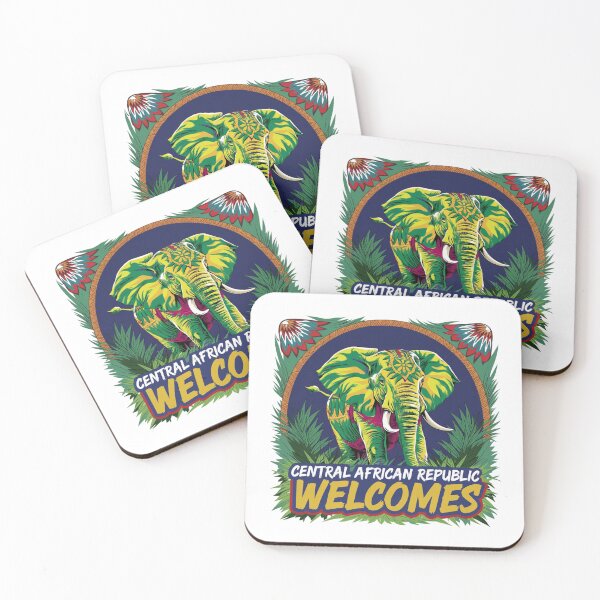 Item preview, Central African Republic Welcomes Flag Map Bangui, Ubangi River designed and sold by AnimalsDH305.