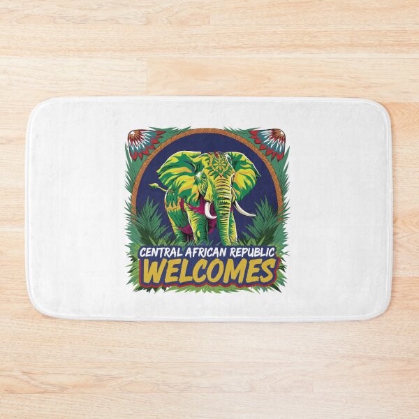 Item preview, Central African Republic Welcomes Flag Map Bangui, Ubangi River designed and sold by AnimalsDH305.