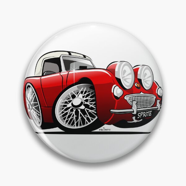 Item preview, Frogeye Sprite caricature red hardtop designed and sold by car2oonz.
