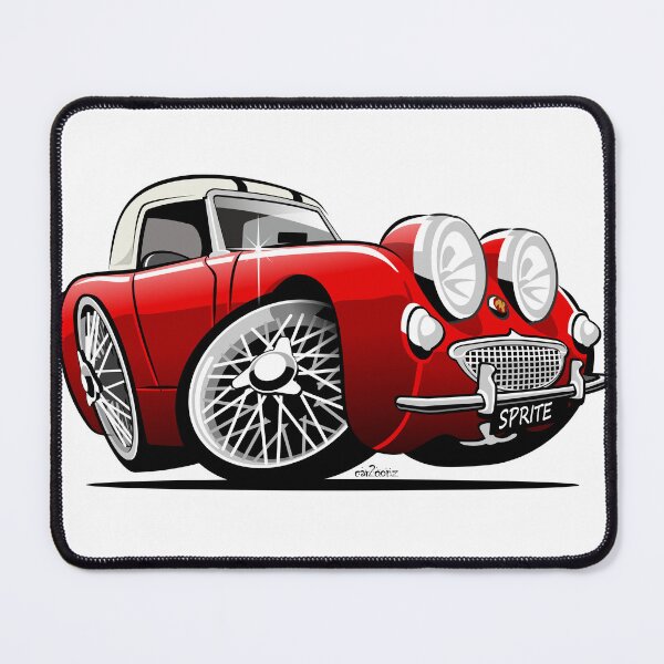 Item preview, Frogeye Sprite caricature red hardtop designed and sold by car2oonz.