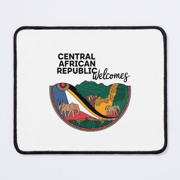 Item preview, Central African Republic Welcomes Flag Map Bangui, Ubangi River designed and sold by AnimalsDH305.
