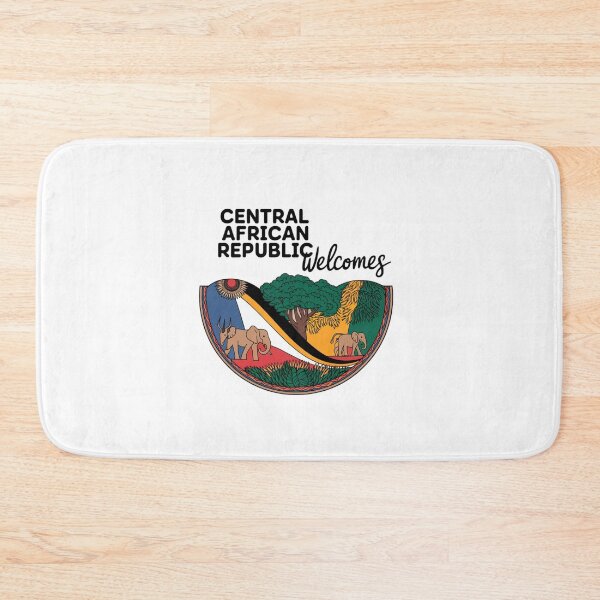 Item preview, Central African Republic Welcomes Flag Map Bangui, Ubangi River designed and sold by AnimalsDH305.