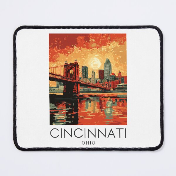 Item preview, A Pop Art Travel Print of Cincinnati - Ohio designed and sold by StudioRedKoala.