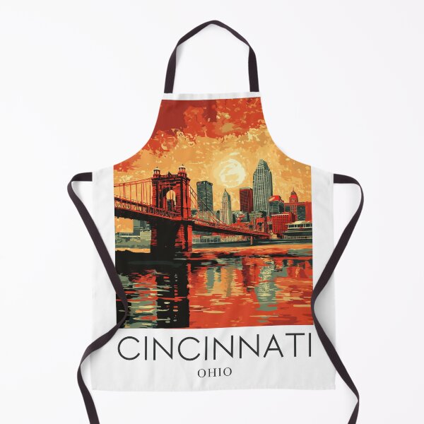 Item preview, A Pop Art Travel Print of Cincinnati - Ohio  designed and sold by StudioRedKoala.