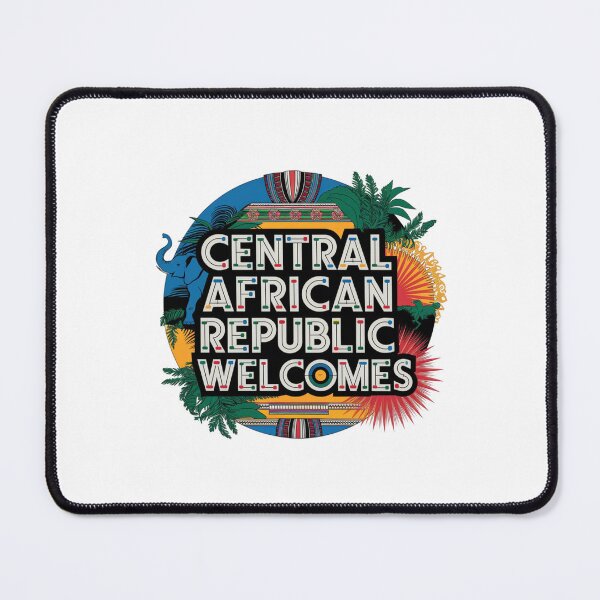 Item preview, Central African Republic Welcomes Flag Map Bangui, Ubangi River designed and sold by AnimalsDH305.