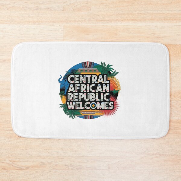 Item preview, Central African Republic Welcomes Flag Map Bangui, Ubangi River designed and sold by AnimalsDH305.