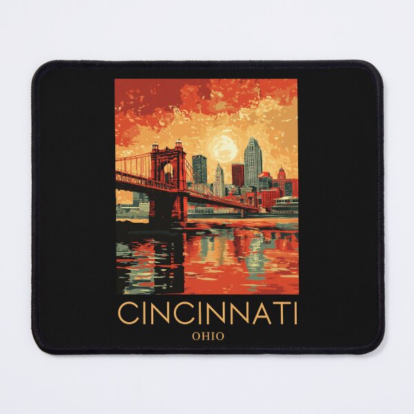 Item preview, A Pop Art Travel Print of Cincinnati - Ohio designed and sold by StudioRedKoala.