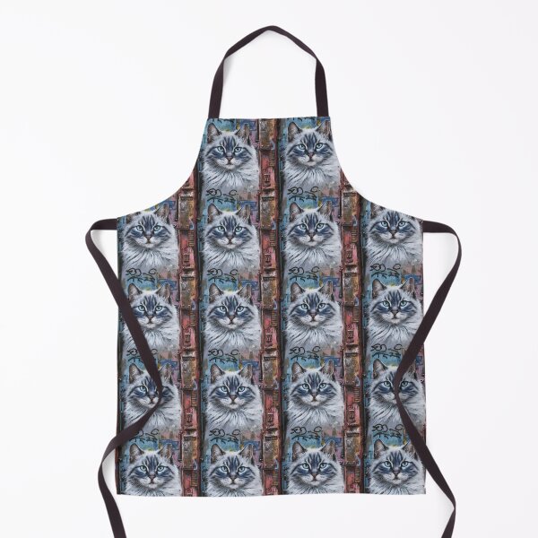 Item preview, Ragdoll Cat Pattern – Photorealistic Elegance Meets Urban Graffiti designed and sold by NSB-Design.