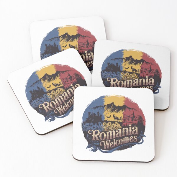 Item preview, Romania Welcomes Flag Map Bucharest, Transylvania, Bran  designed and sold by AnimalsDH305.