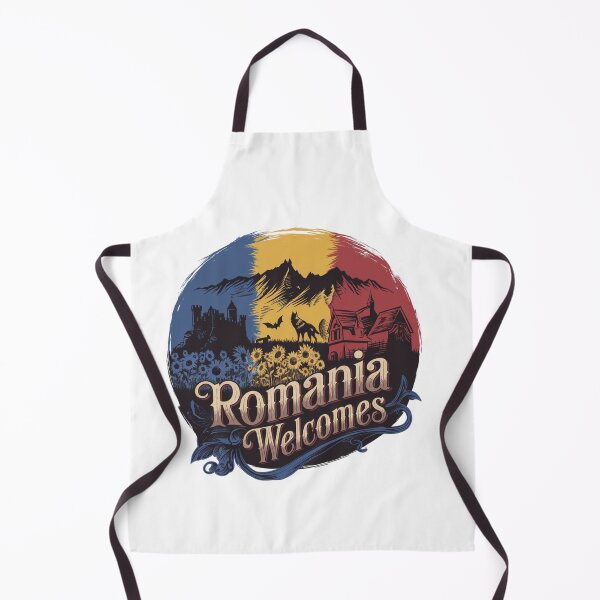 Item preview, Romania Welcomes Flag Map Bucharest, Transylvania, Bran designed and sold by AnimalsDH305.