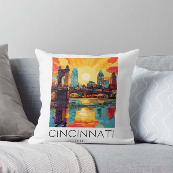 Item preview, A Pop Art Travel Print of Cincinnati - Ohio  designed and sold by StudioRedKoala.