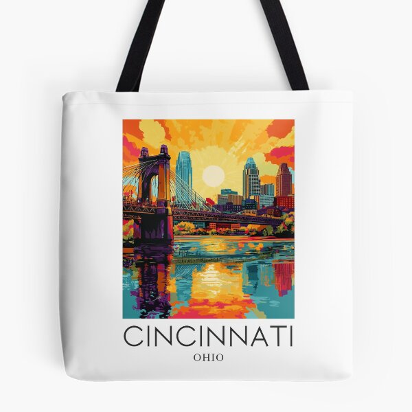Item preview, A Pop Art Travel Print of Cincinnati - Ohio  designed and sold by StudioRedKoala.