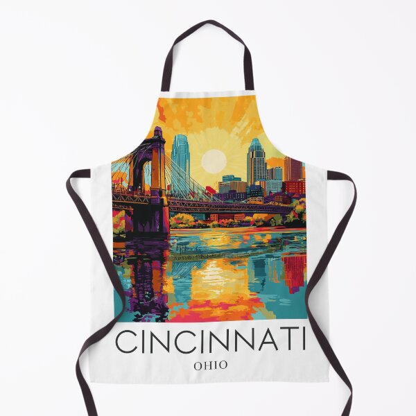 Item preview, A Pop Art Travel Print of Cincinnati - Ohio  designed and sold by StudioRedKoala.