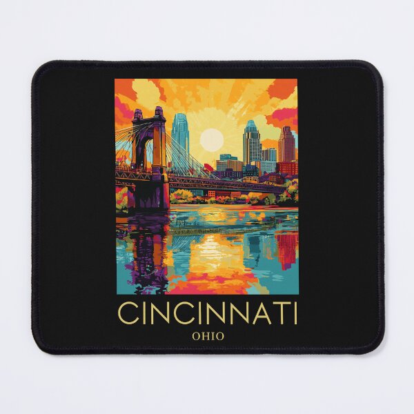 Item preview, A Pop Art Travel Print of Cincinnati - Ohio designed and sold by StudioRedKoala.