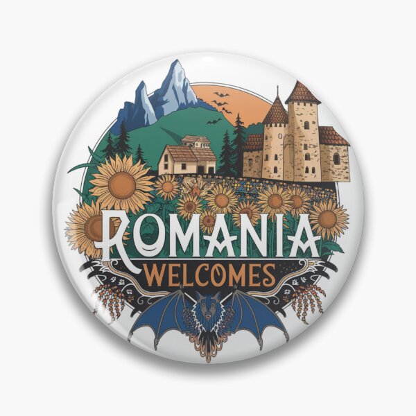 Item preview, Romania Welcomes Flag Map Bucharest, Transylvania, Bran  designed and sold by AnimalsDH305.