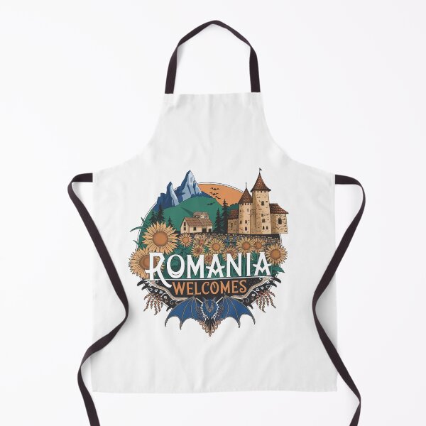 Item preview, Romania Welcomes Flag Map Bucharest, Transylvania, Bran designed and sold by AnimalsDH305.