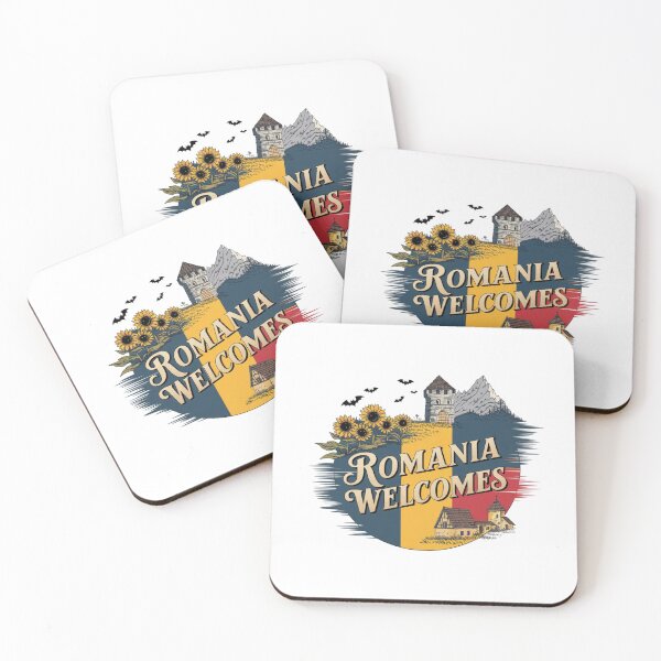 Item preview, Romania Welcomes Flag Map Bucharest, Transylvania, Bran  designed and sold by AnimalsDH305.