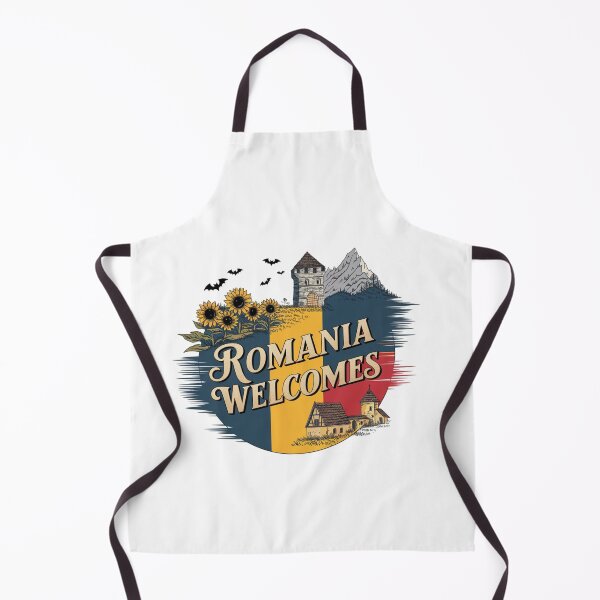 Item preview, Romania Welcomes Flag Map Bucharest, Transylvania, Bran designed and sold by AnimalsDH305.