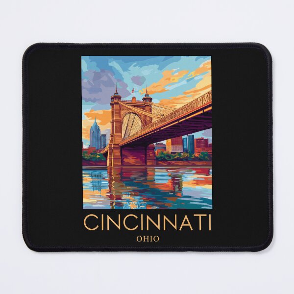 Item preview, A Pop Art Travel Print of Cincinnati - Ohio designed and sold by StudioRedKoala.
