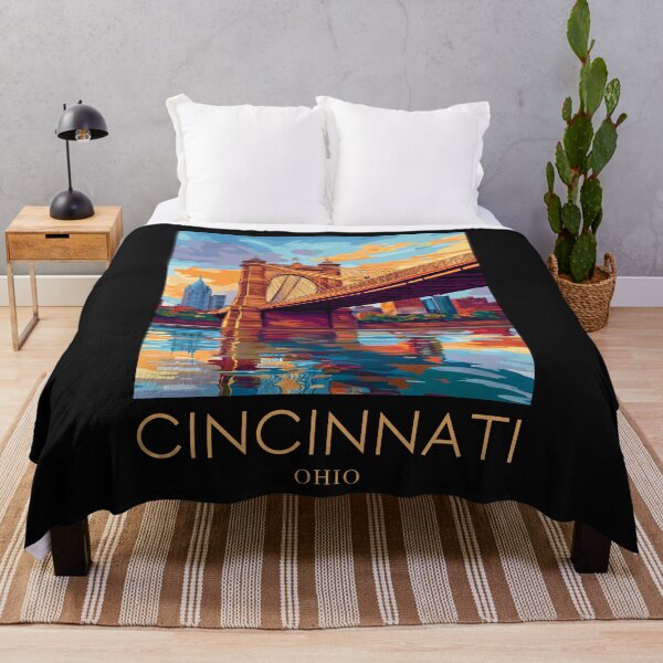 Item preview, A Pop Art Travel Print of Cincinnati - Ohio designed and sold by StudioRedKoala.