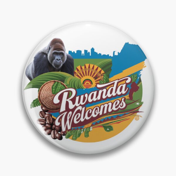 Item preview, Rwanda Welcomes Flag Map Kigali, Lake Kivu designed and sold by AnimalsDH305.