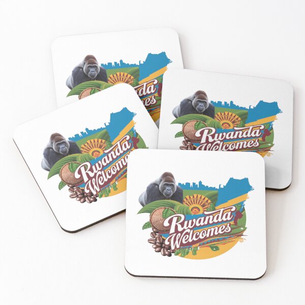 Item preview, Rwanda Welcomes Flag Map Kigali, Lake Kivu designed and sold by AnimalsDH305.
