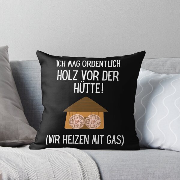 Artikel-Vorschau von Ich mag ordentlich Holz vor der Hütte! (Wir heizen mit Gas) | Wortspiel Deutsch Humor Bauer Humor Meme Shirt, designt und verkauft von ManuelMuse.