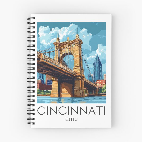 Item preview, A Pop Art Travel Print of Cincinnati - Ohio  designed and sold by StudioRedKoala.