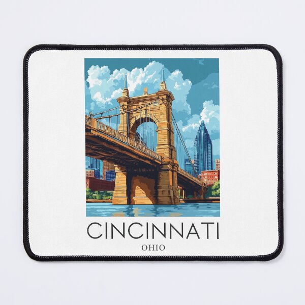 Item preview, A Pop Art Travel Print of Cincinnati - Ohio designed and sold by StudioRedKoala.