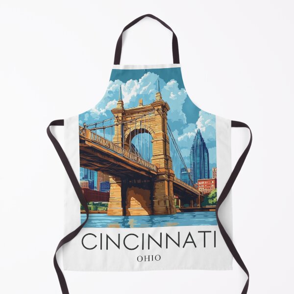 Item preview, A Pop Art Travel Print of Cincinnati - Ohio designed and sold by StudioRedKoala.