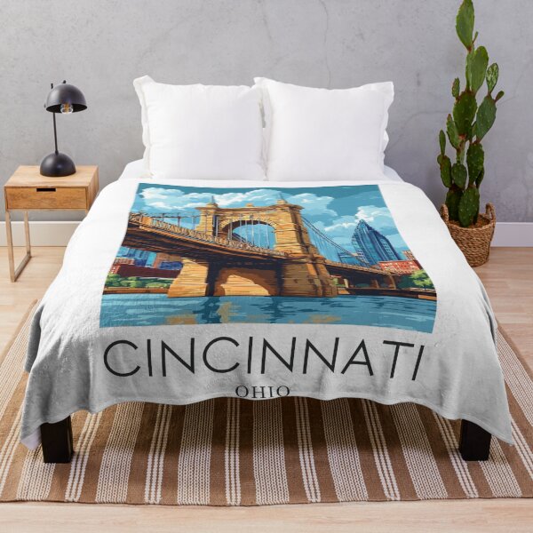 Item preview, A Pop Art Travel Print of Cincinnati - Ohio  designed and sold by StudioRedKoala.