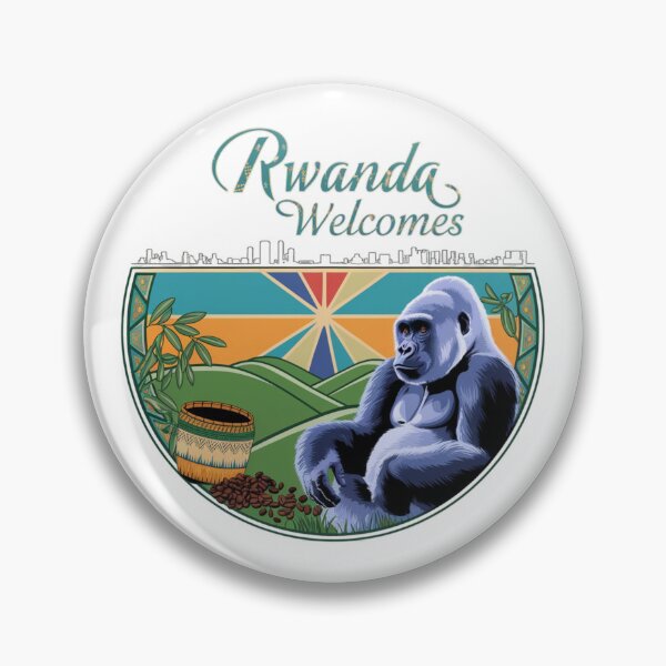 Item preview, Rwanda Welcomes Flag Map Kigali, Lake Kivu designed and sold by AnimalsDH305.