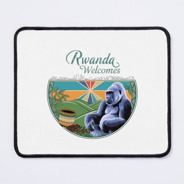 Item preview, Rwanda Welcomes Flag Map Kigali, Lake Kivu designed and sold by AnimalsDH305.