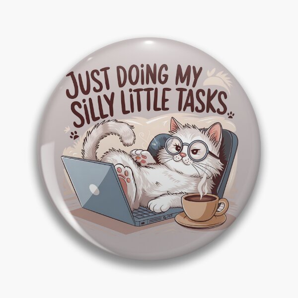 Item preview, Lazy Cat Working from Home - Funny Productivity Meme designed and sold by Aredbox.