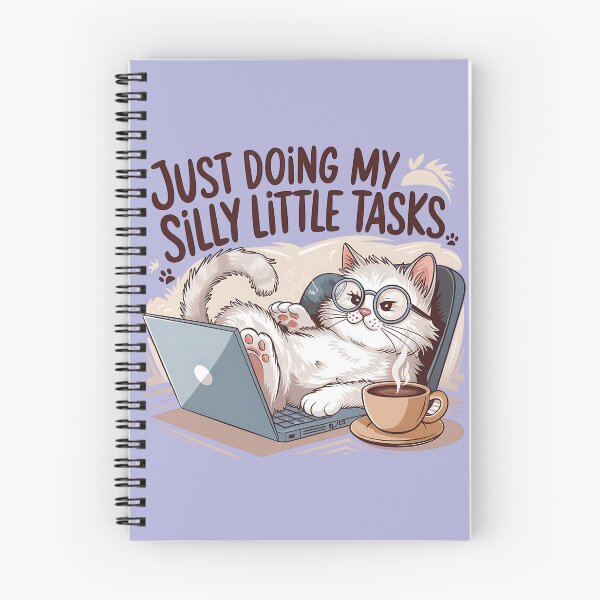 Item preview, Lazy Cat Working from Home - Funny Productivity Meme designed and sold by Aredbox.