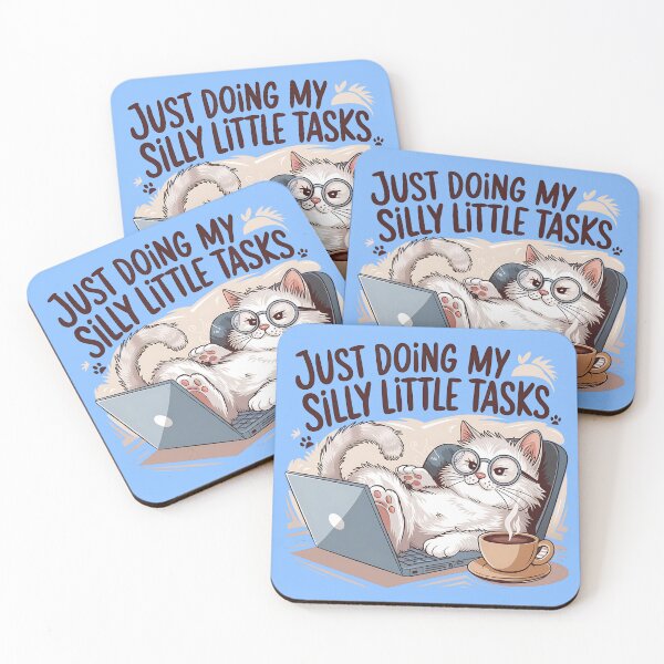 Item preview, Lazy Cat Working from Home - Funny Productivity Meme designed and sold by Aredbox.