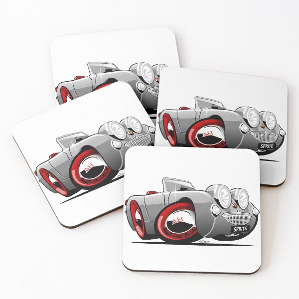 Item preview, Austin Healey Sprite caricature grey designed and sold by car2oonz.