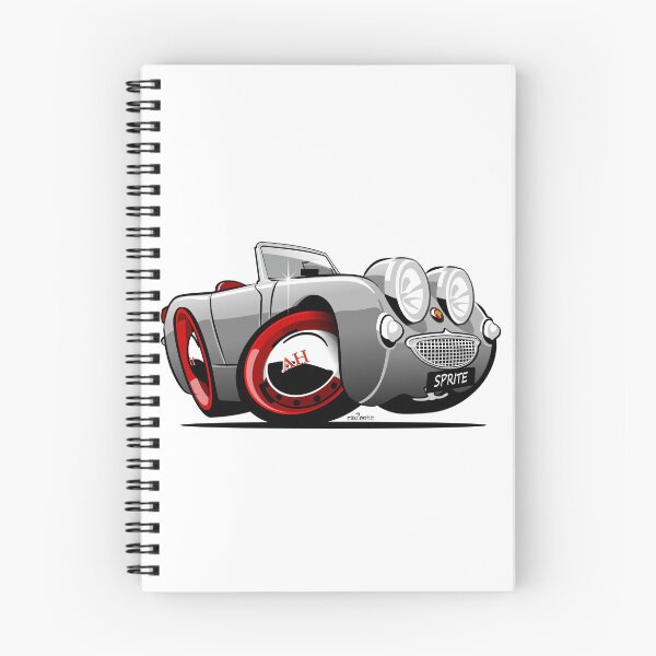 Item preview, Austin Healey Sprite caricature grey designed and sold by car2oonz.