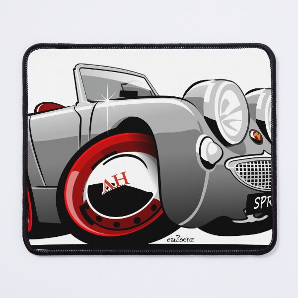 Item preview, Austin Healey Sprite caricature grey designed and sold by car2oonz.
