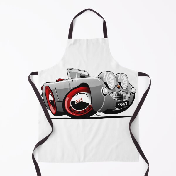 Item preview, Austin Healey Sprite caricature grey designed and sold by car2oonz.