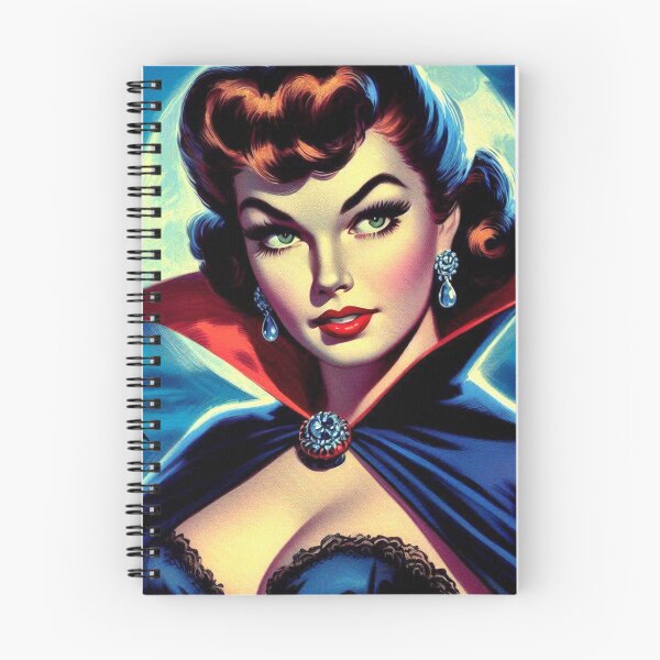 Item preview, Retro Vampire Pin-up designed and sold by PulpVintage.