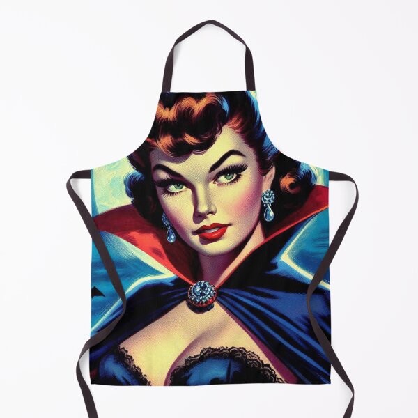 Item preview, Retro Vampire Pin-up designed and sold by PulpVintage.