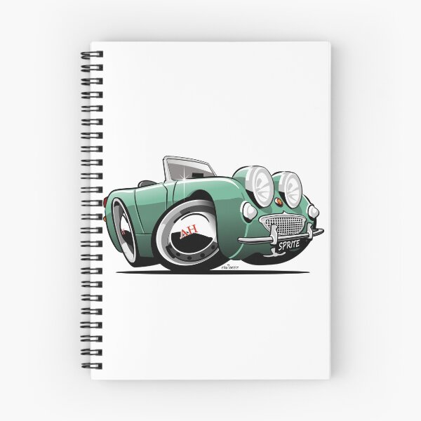 Item preview, Austin Healey Sprite caricature green designed and sold by car2oonz.