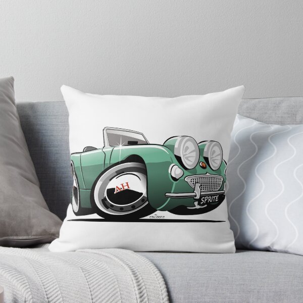 Item preview, Austin Healey Sprite caricature green designed and sold by car2oonz.