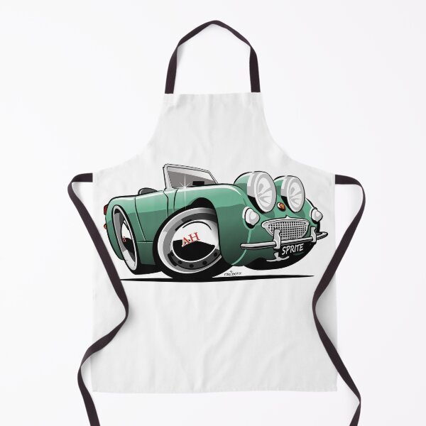 Item preview, Austin Healey Sprite caricature green designed and sold by car2oonz.