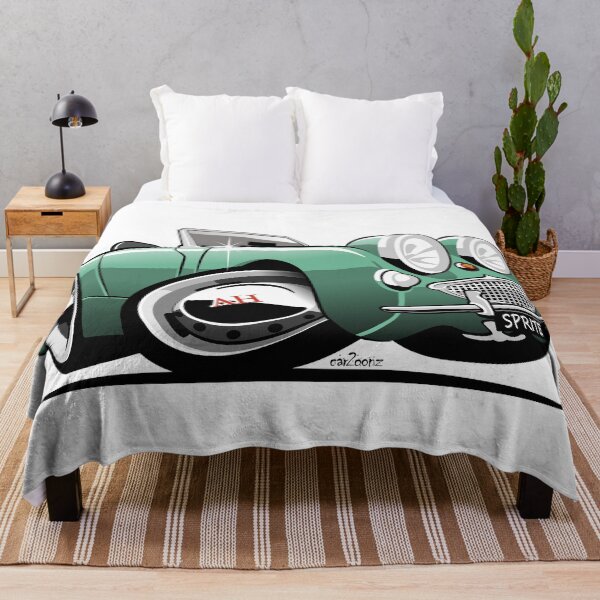 Item preview, Austin Healey Sprite caricature green designed and sold by car2oonz.