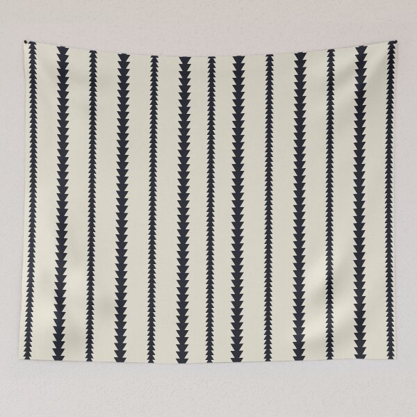 Item preview, Black Arrowhead Stripe – Bold Tribal Vertical Pattern on Cream designed and sold by Stacey Spivak.