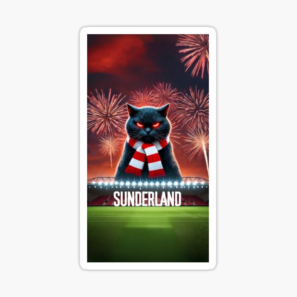 Artikel-Vorschau von Mythischer schwarzer Katzenwächter des Sunderland AFC Stadium of Light - Fußballstadion-Kunst-Handyhüllen-Design, designt und verkauft von Final Whistle Art.