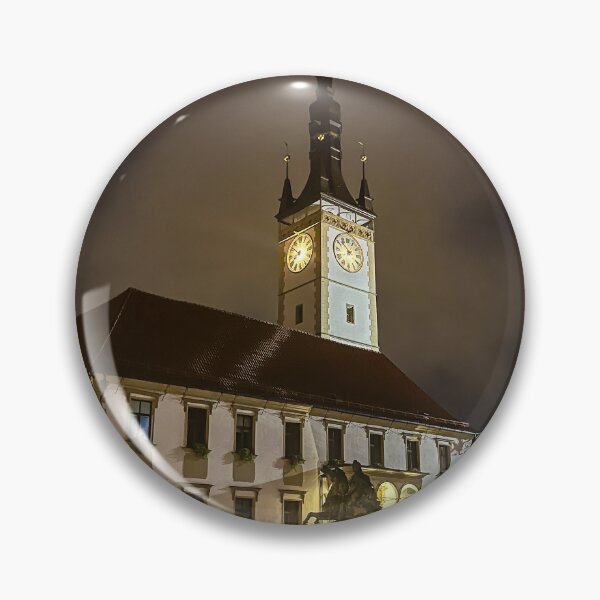 Item preview, Town Hall on A Rainy Night in Olomouc Street Scene 26, Olomouc, Czechia  designed and sold by Douglas E. Welch Design and Photography.