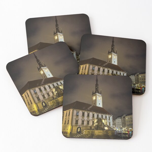 Item preview, Town Hall on A Rainy Night in Olomouc Street Scene 26, Olomouc, Czechia  designed and sold by Douglas E. Welch Design and Photography.